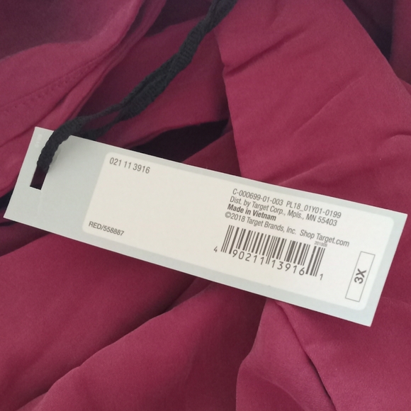 Prologue V-Neck Sleeveless A-Line Dress Red Maroon‎ Rust Twist Back 3X! - Picture 3 of 3